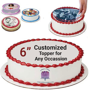 6" Round Cake Topper, 1 Print / Sheet