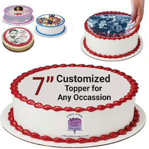 7" Round Cake Topper, 1 Print / Sheet