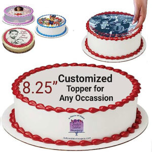8.25" Round Cake Topper, 1 Print / Sheet